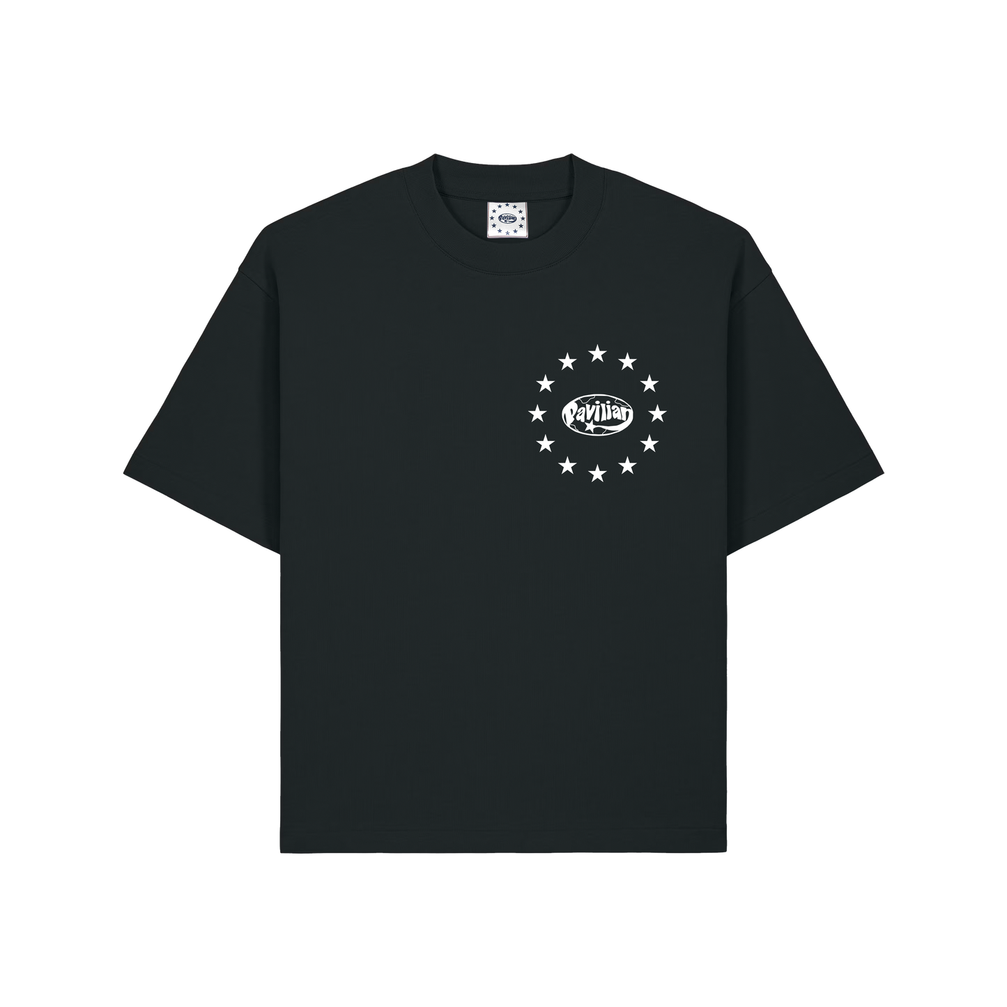 300 GSM BOXY LOGO TEE (BLACK)