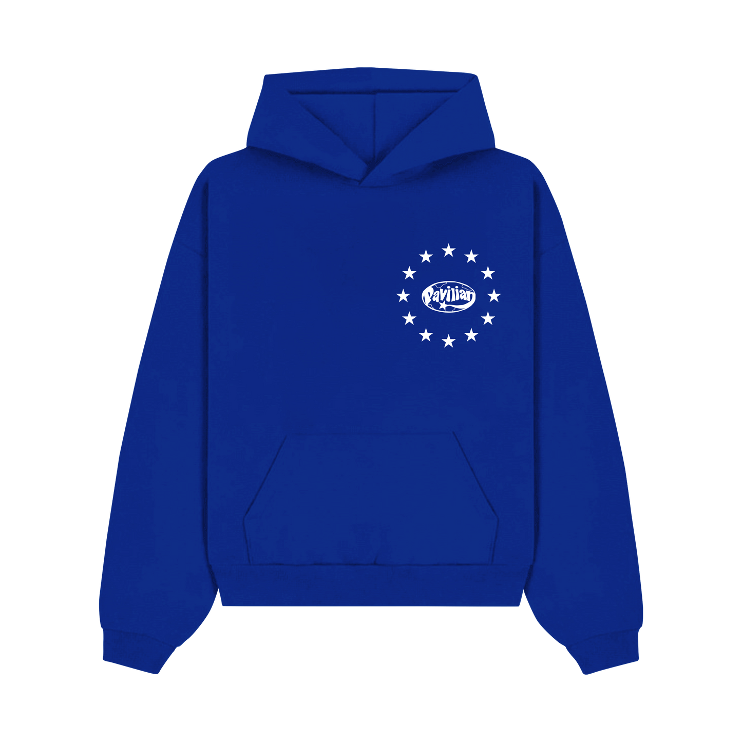 BLUE OVERSIZED LOGO HOODIE