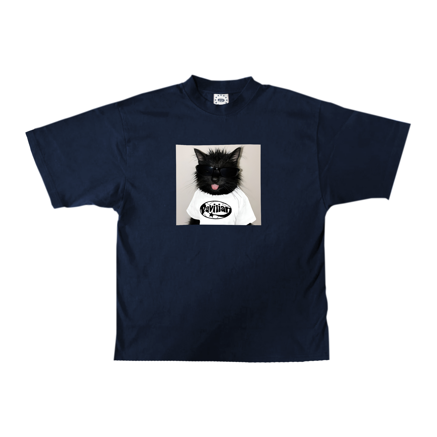CAT TEE (NAVY)