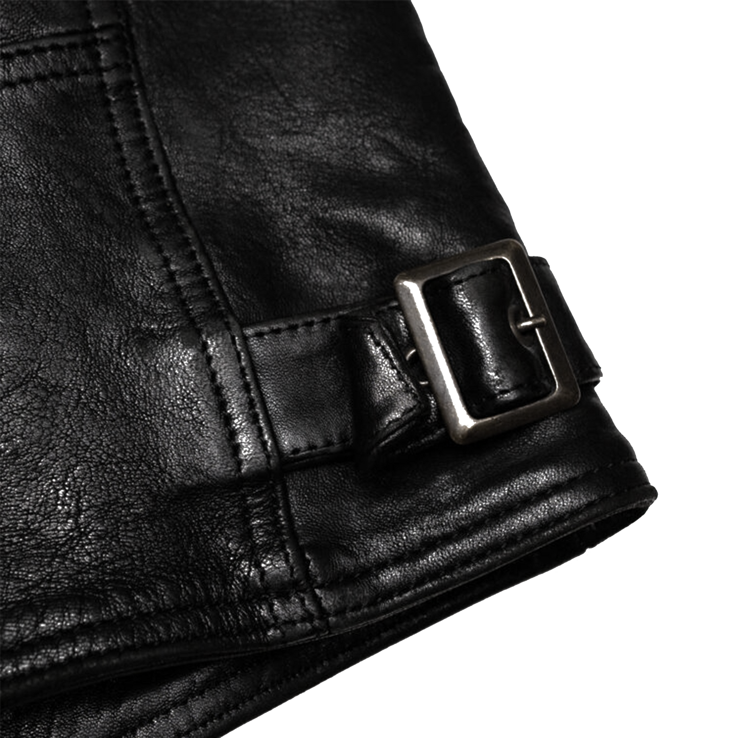 WOMENS CROPPED LEATHER RACER
