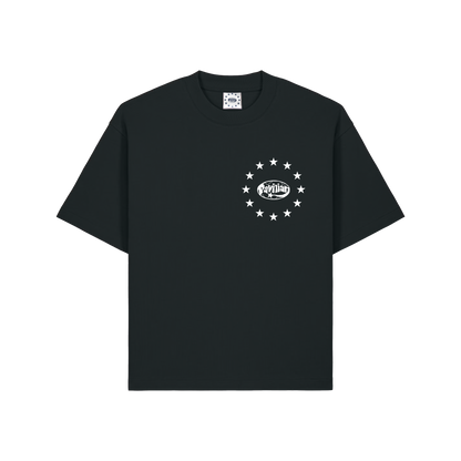 300 GSM BOXY LOGO TEE (BLACK)