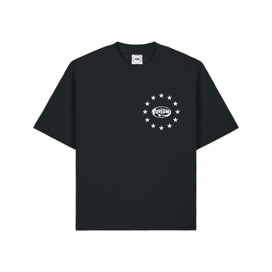 300 GSM BOXY LOGO TEE (BLACK)