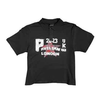 LONDON BOXY FIT POLO (BLACK)