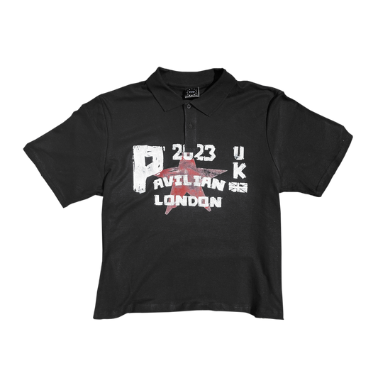 LONDON BOXY FIT POLO (BLACK)
