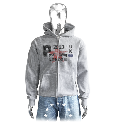 500GSM HEAVYWEIGHT DISTRESSED ZIP UP