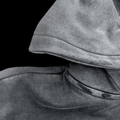 HEAVY VINTAGE ZIP UP HOODIE (ASH)