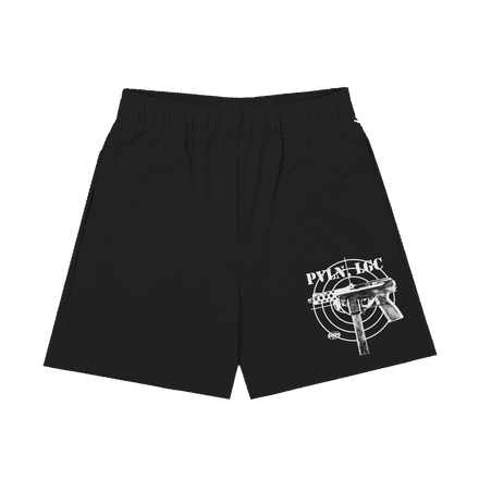 DOUBLE LAYER MESH SHORTS (BLACK)