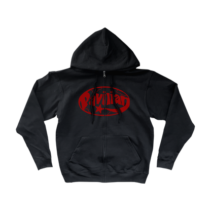 MIDWEIGHT LOGO ZIP UP (BLACK)