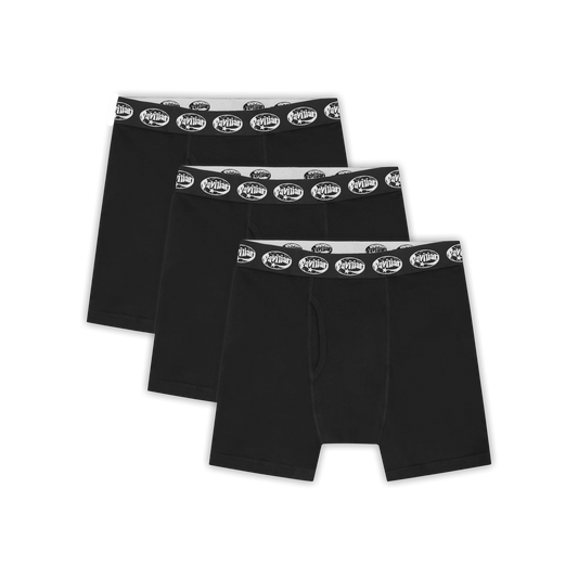 BLACK LOGO BOXERS (3 PACK)
