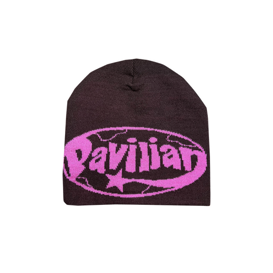 OG LOGO BEANIE (BROWN,PINK)
