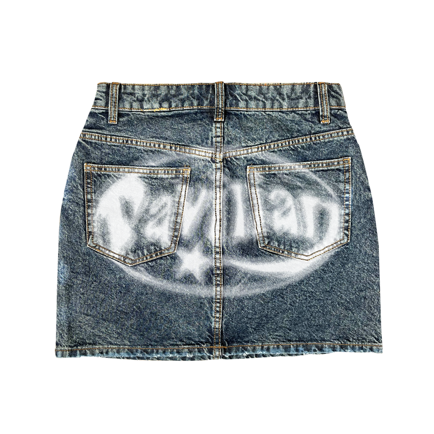 WOMENS DENIM MINI SKIRT (VINTAGE BLUE)