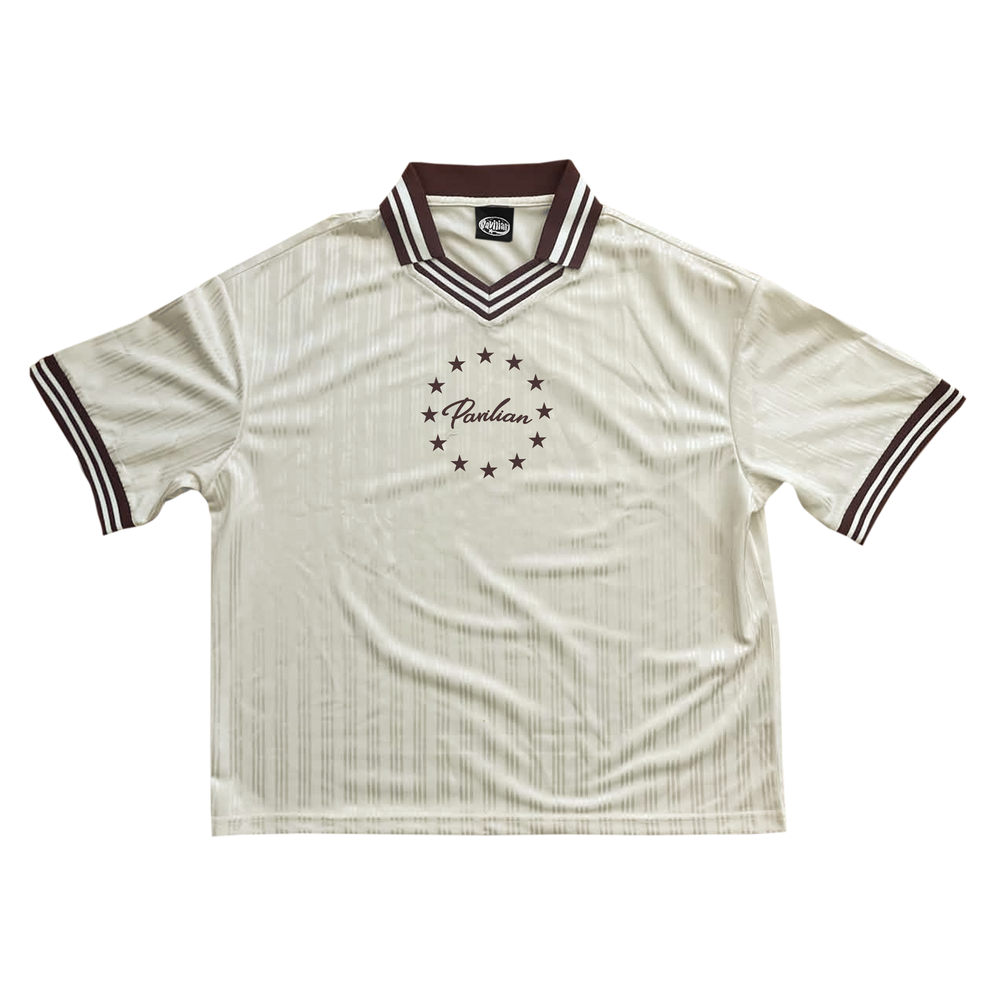 BOXY FOOTBALL SHIRT, (BEIGE, BROWN)
