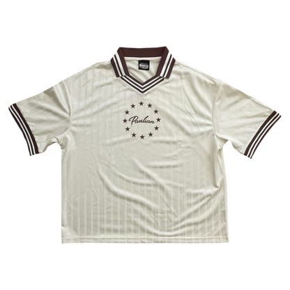 BOXY FOOTBALL SHIRT, (BEIGE, BROWN)