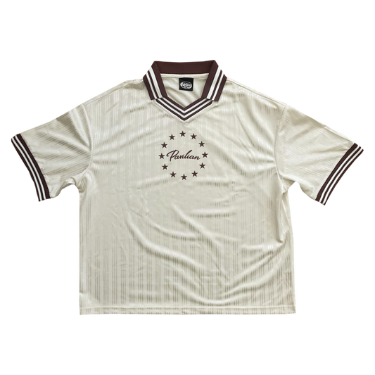 BOXY FOOTBALL SHIRT, (BEIGE, BROWN)