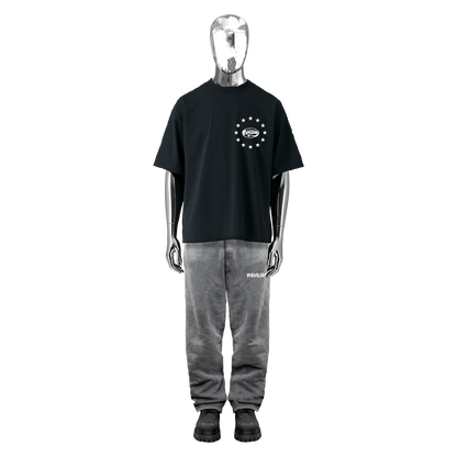300 GSM BOXY LOGO TEE (BLACK)