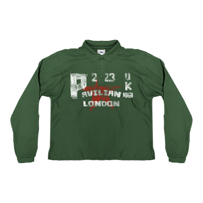 LONDON LONGSLEEVE POLO (BOTTLE GREEN)