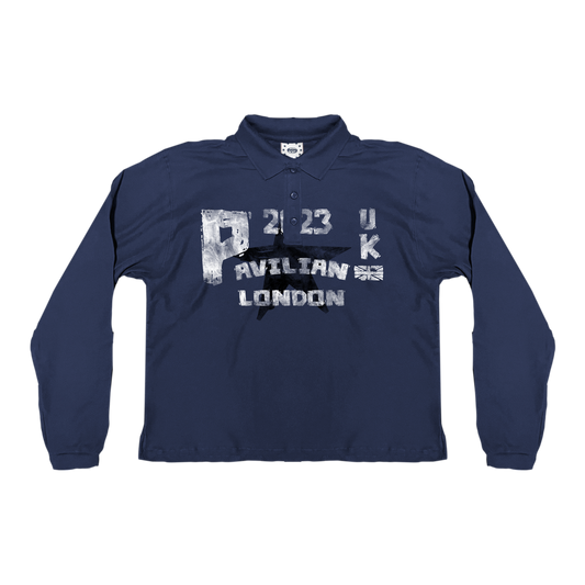 LONDON LONGSLEEVE POLO (NAVY)