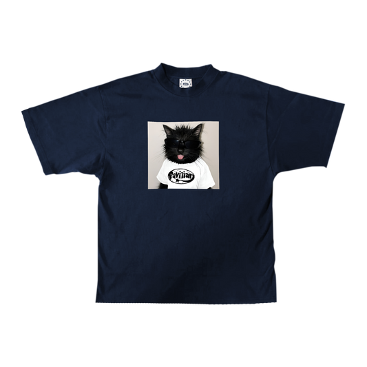 CAT TEE (NAVY)