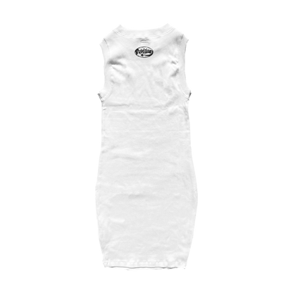 WOMENS TANK MINI DRESS (WHITE)