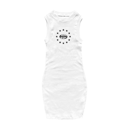 WOMENS TANK MINI DRESS (WHITE)