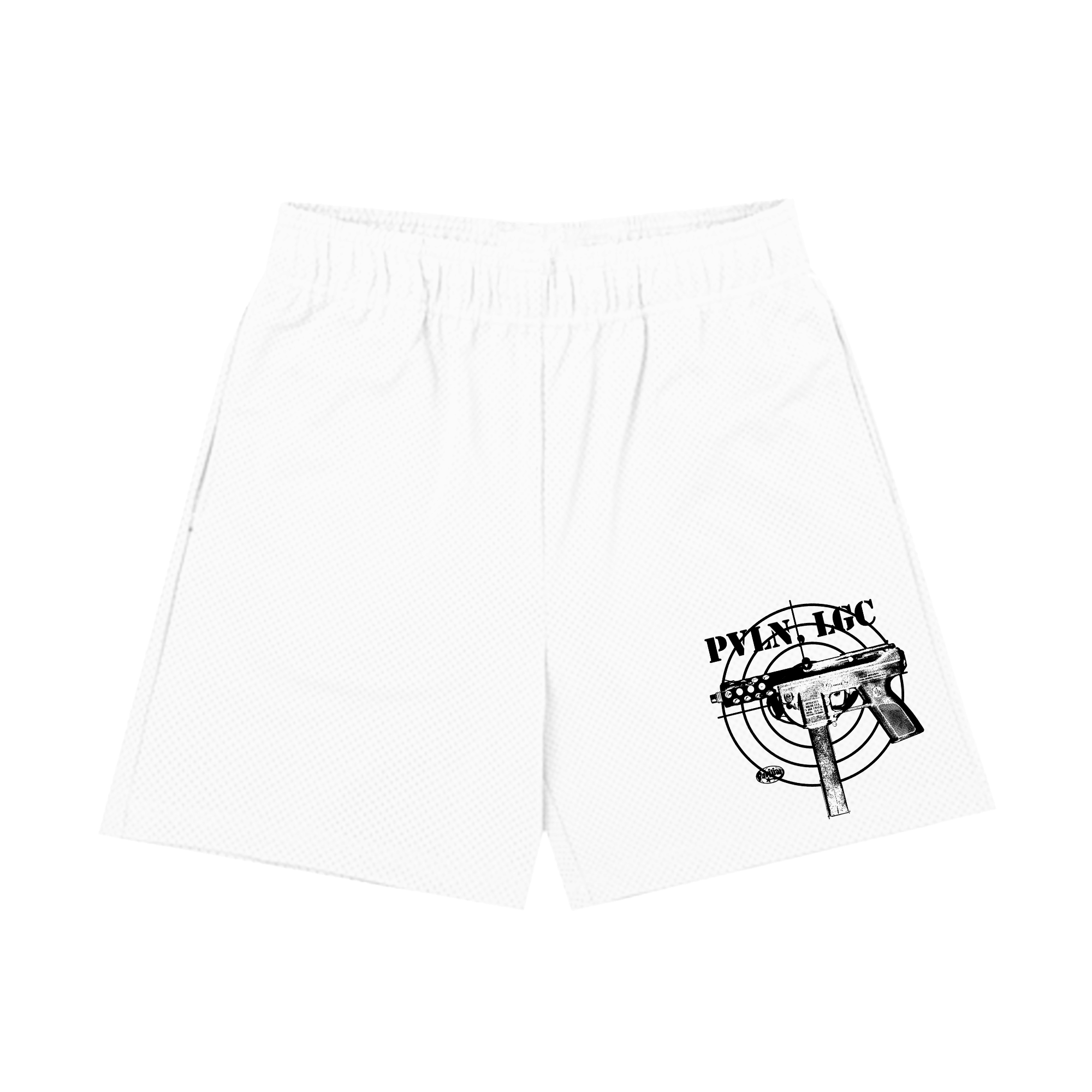 DOUBLE LAYER MESH SHORTS (WHITE)