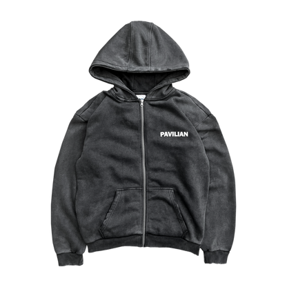 HEAVY VINTAGE ZIP UP HOODIE (ASH)