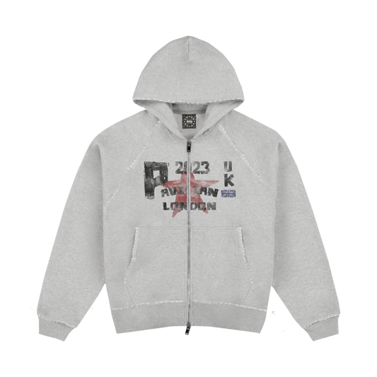 500GSM HEAVYWEIGHT DISTRESSED ZIP UP
